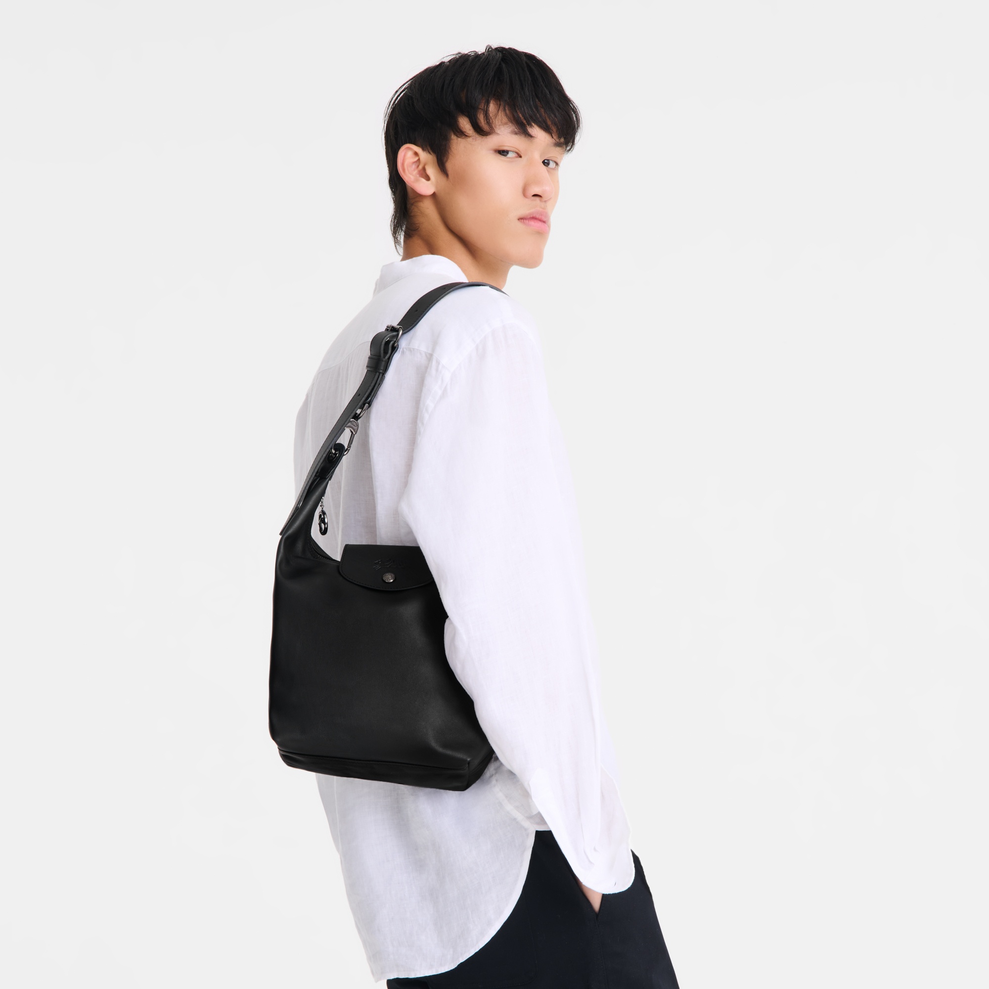 Le Pliage Xtra M Shoulder bag Black - Leather - 2