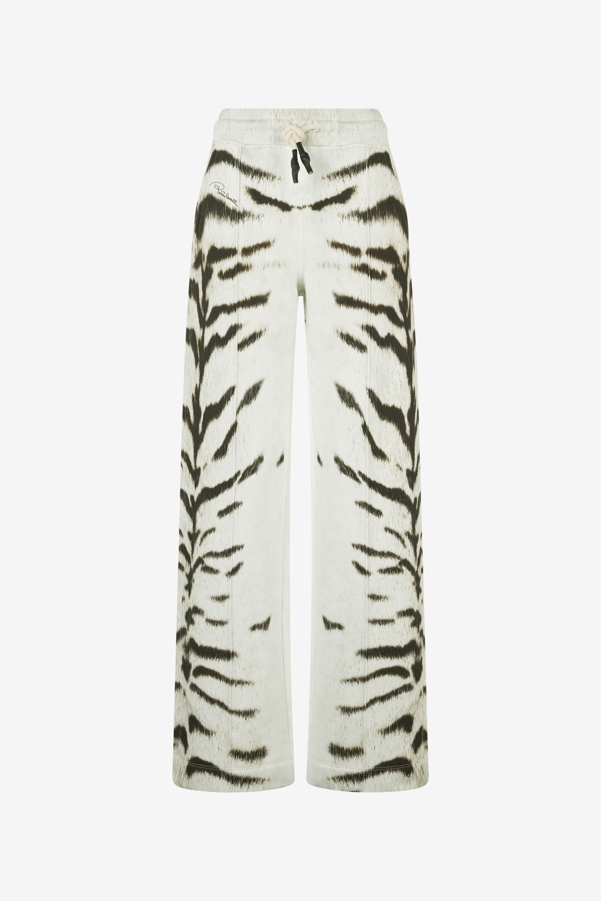 Woman Sports Pants With White Tigresse OGAT X Roberto Cavalli Print - 1