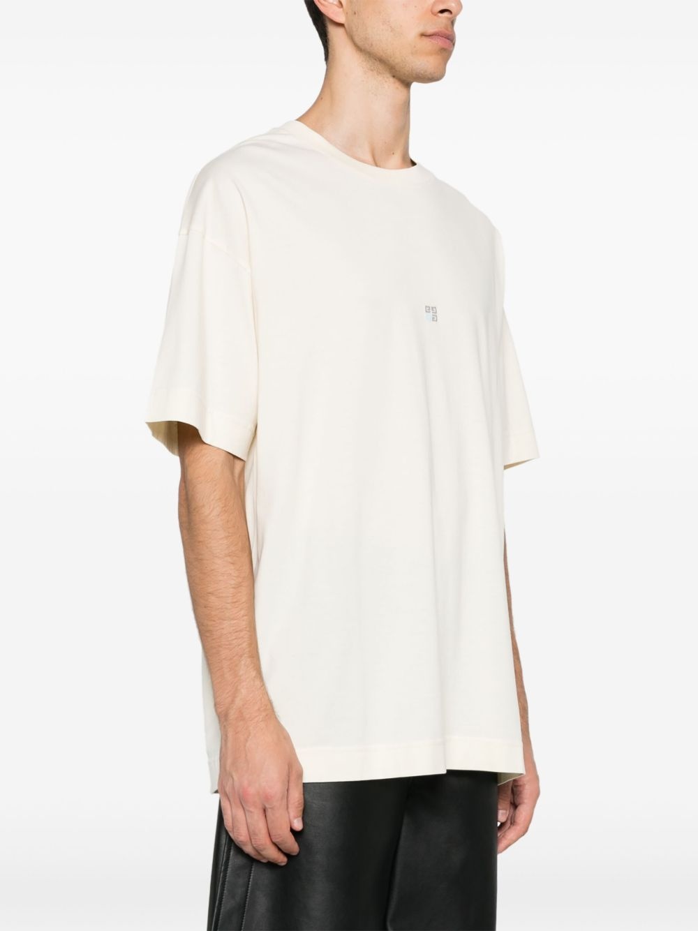 4G-embroidered cotton T-shirt - 3