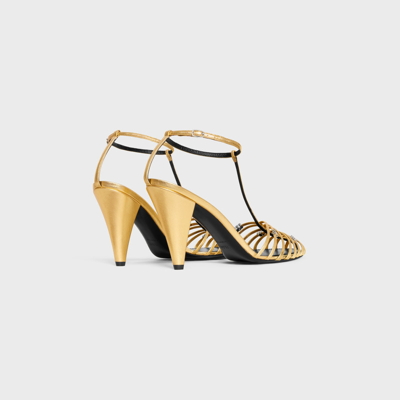 CELINE CELINE CAGE - STRAPPY SANDAL IN LAMINATED LAMBSKIN outlook
