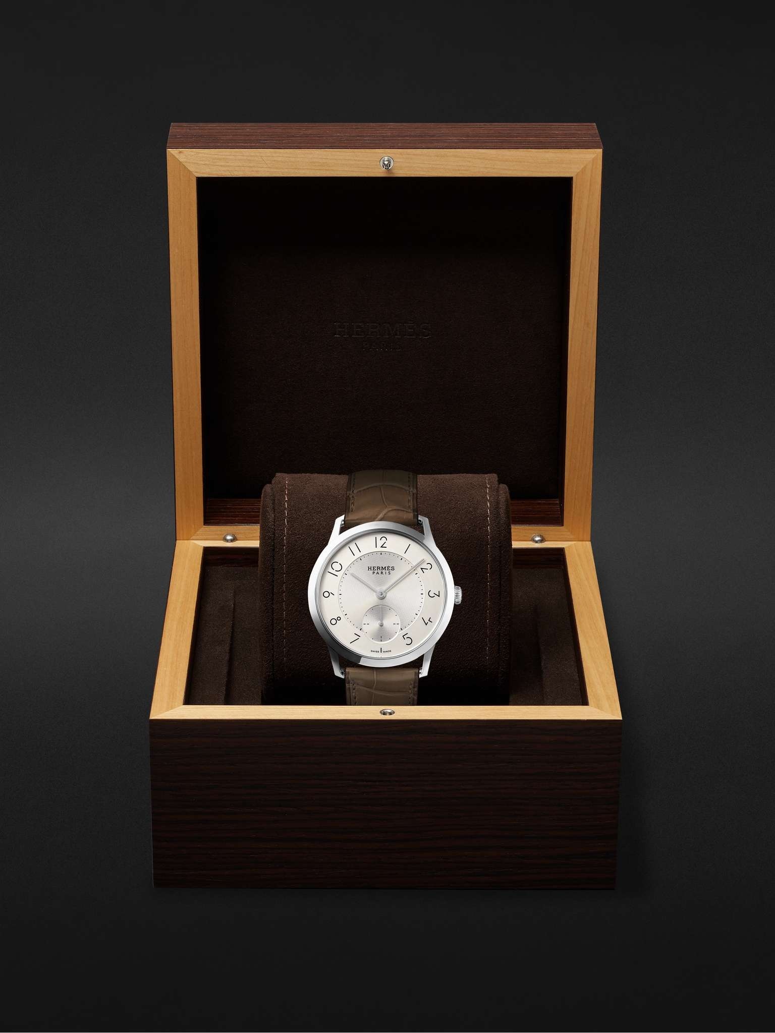 Slim d'Hermès Acier Automatic 39.5mm Stainless Steel and Alligator Watch, Ref. No. W045266WW00 - 8