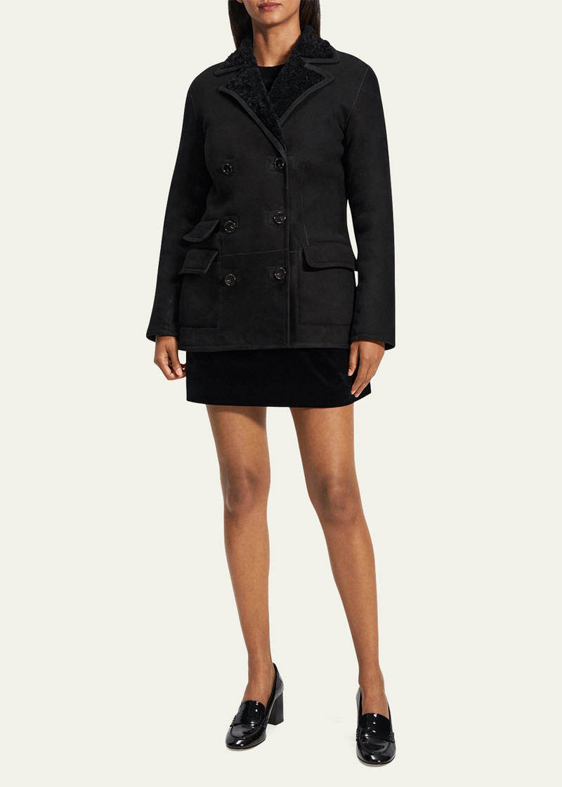 Theory Shearling Peacoat Blazer outlook