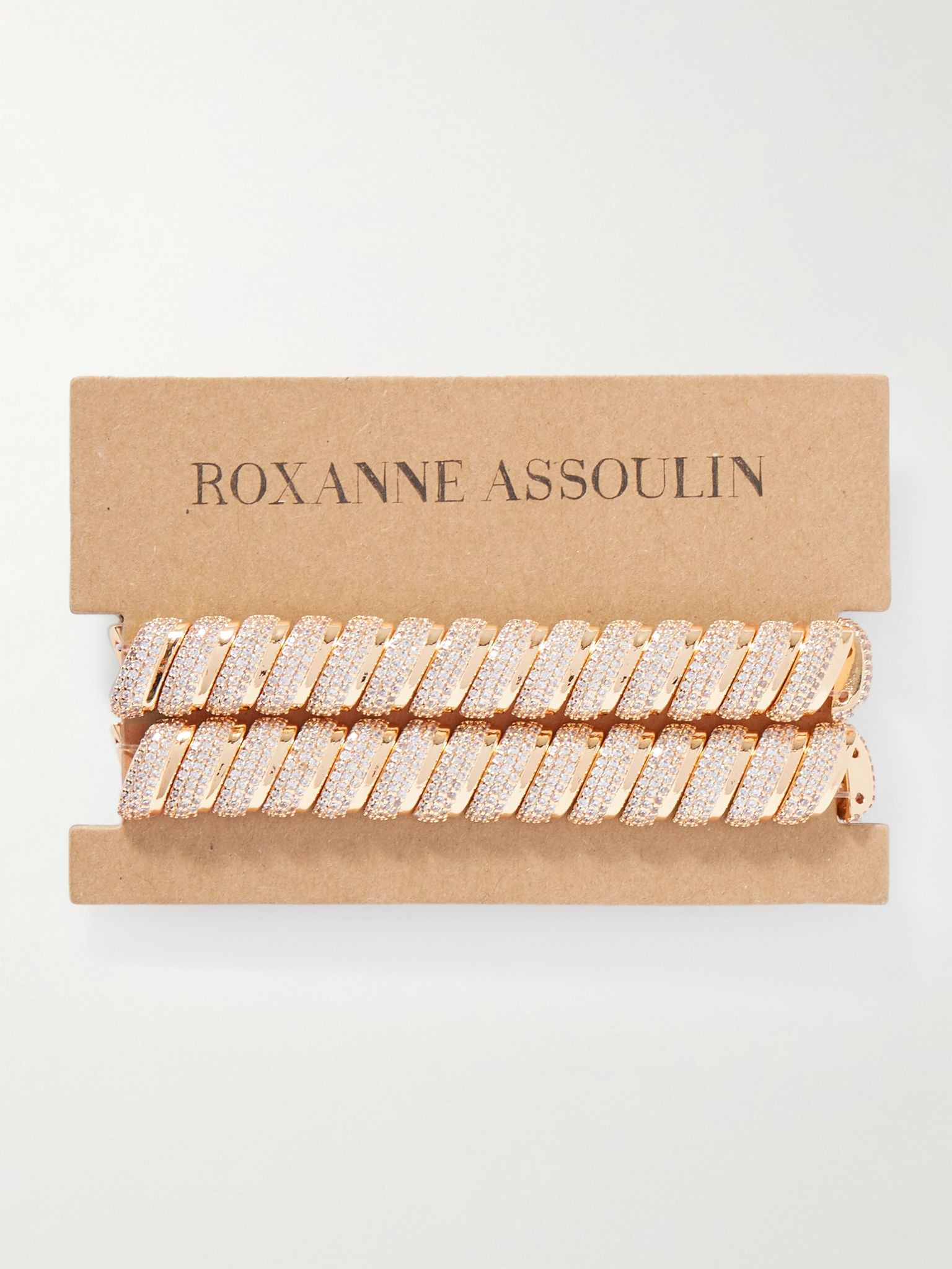 The Palais Royale set of two gold-tone crystal bracelets Gold - 5