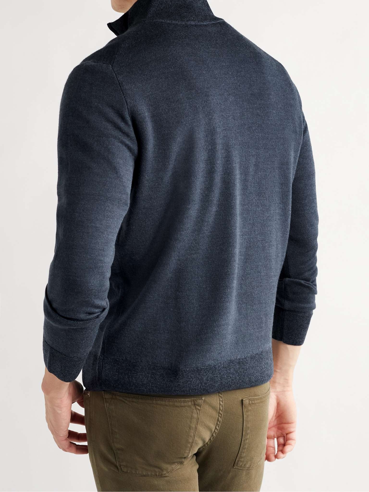 Slim-Fit Wool Half-Zip Sweater - 4