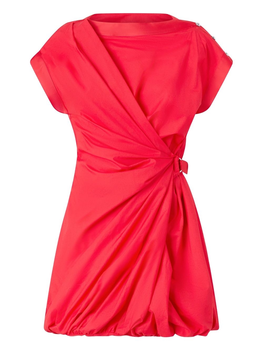 asymmetrical draped mini dress - 1