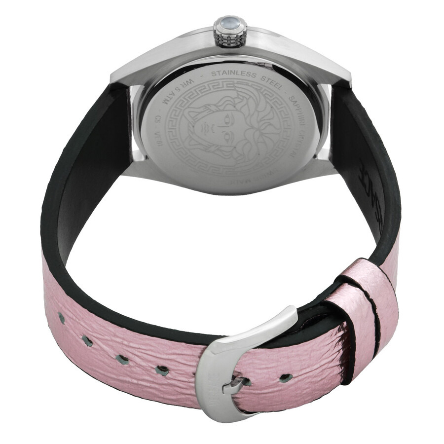 Versace V-Code Quartz Pink Dial Ladies Watch VE8I00124 - 3