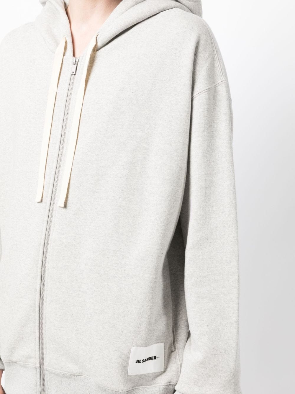 logo-patch cotton cardigan - 5
