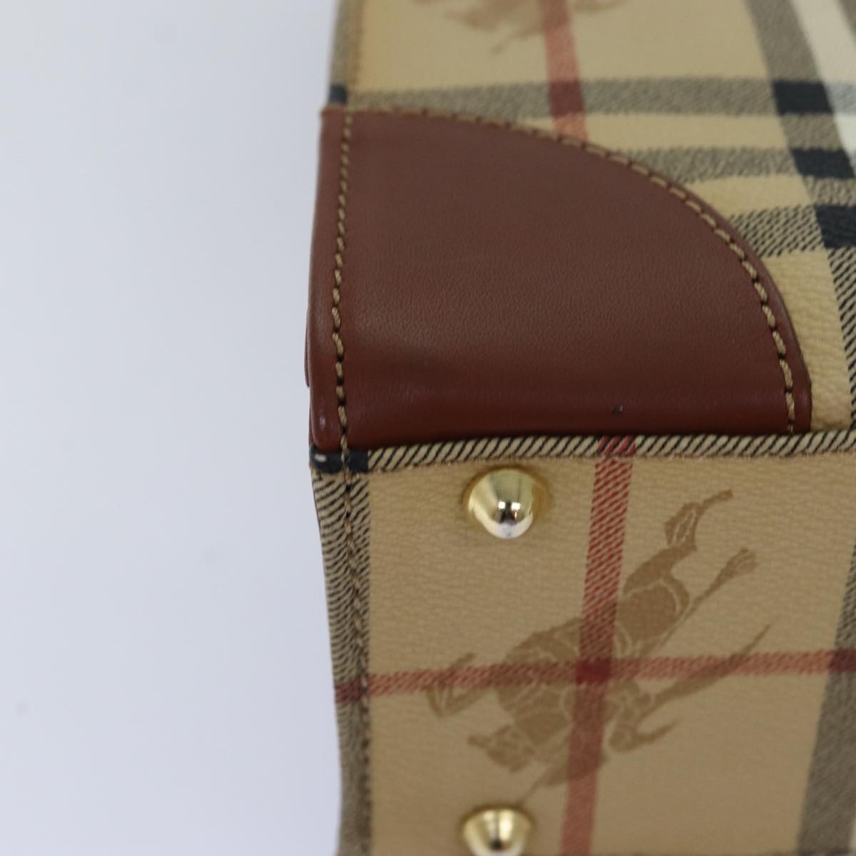 Burberry Nova Check Hand Bag Pvc Beige - 15