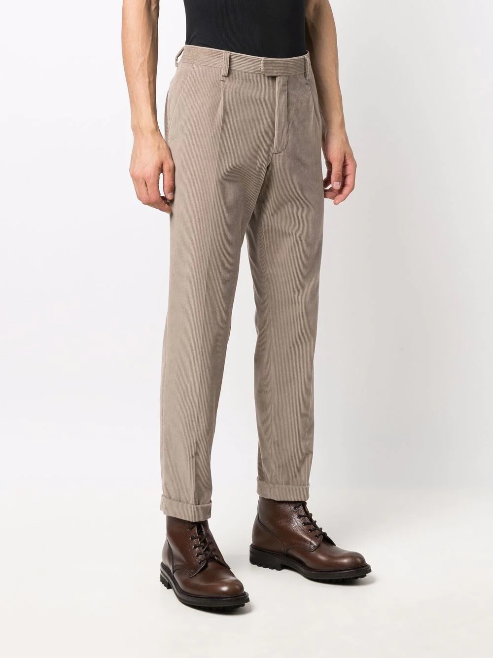 corduroy straight-leg trousers - 3