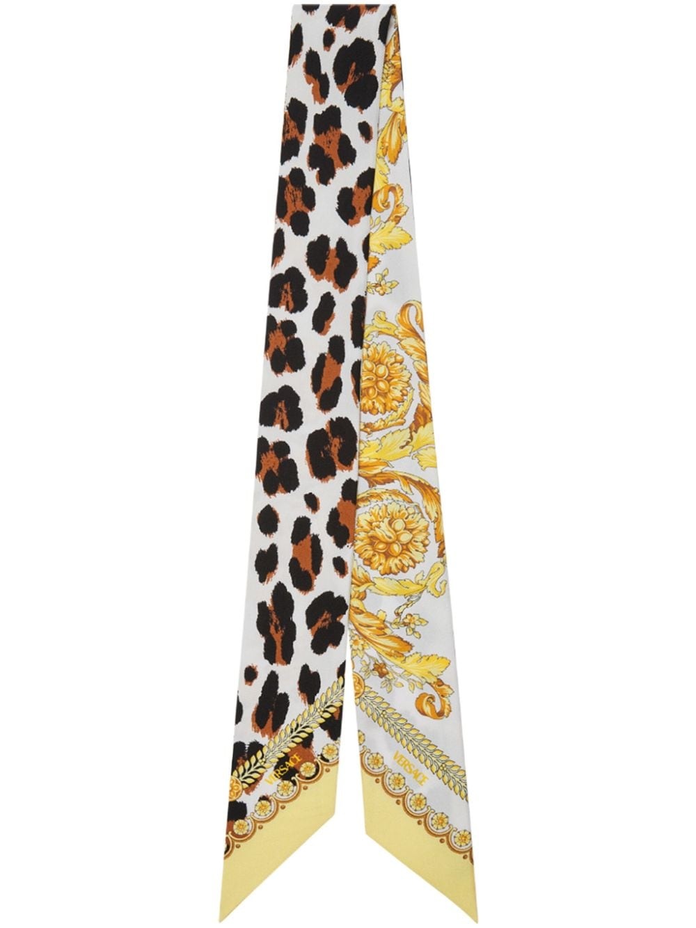 Barocco-print tie scarf - 1