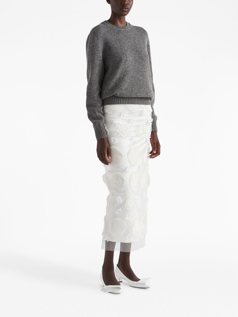 round-neck long-sleeve jumper - 2