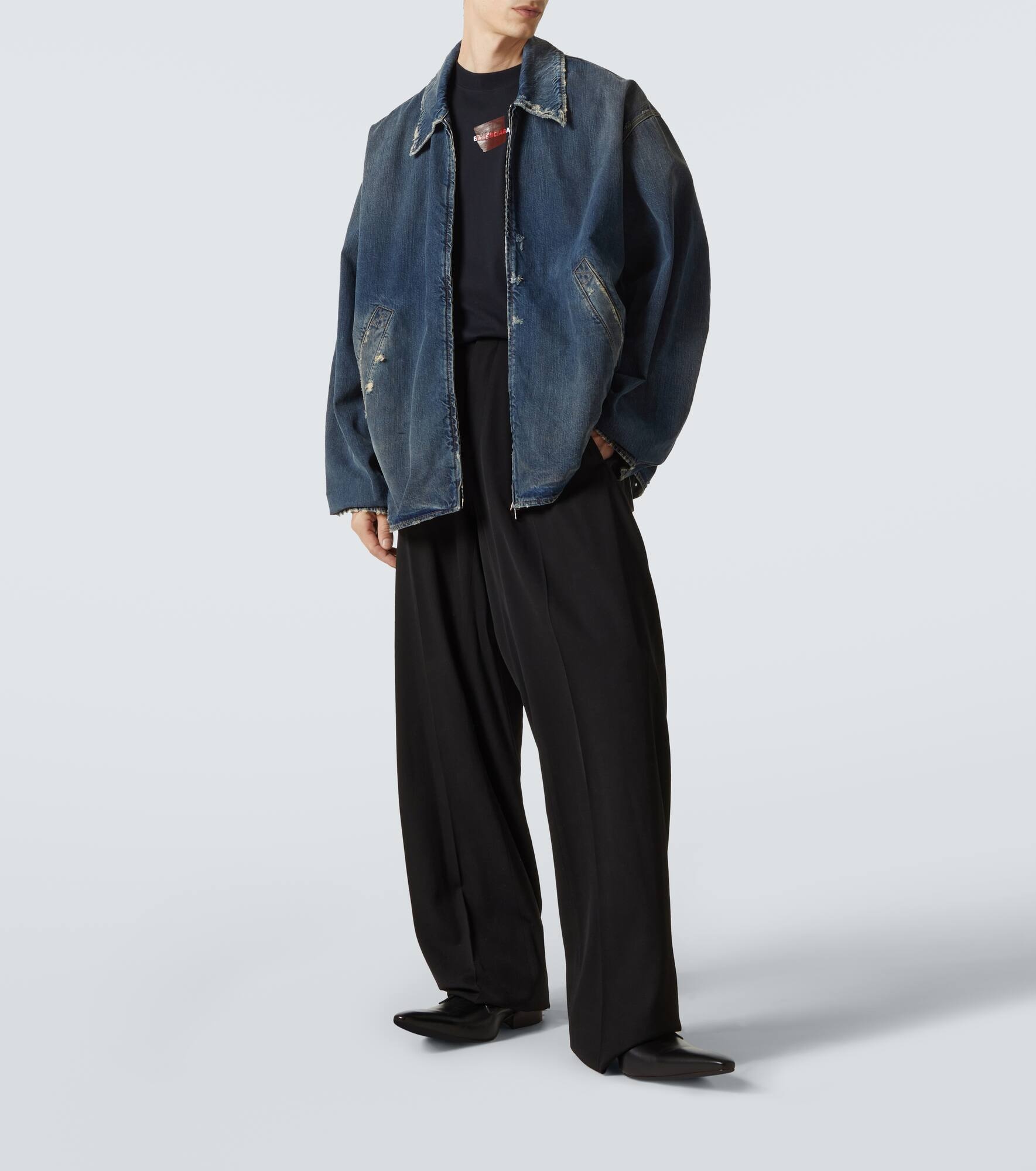 Distressed denim jacket - 2