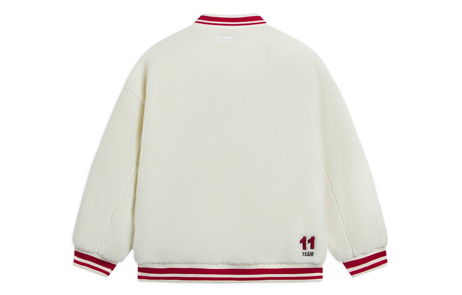 Li-Ning Logo Polar Fleece Baseball Jacket 'Beige Red' AFDSD31-1 - 2