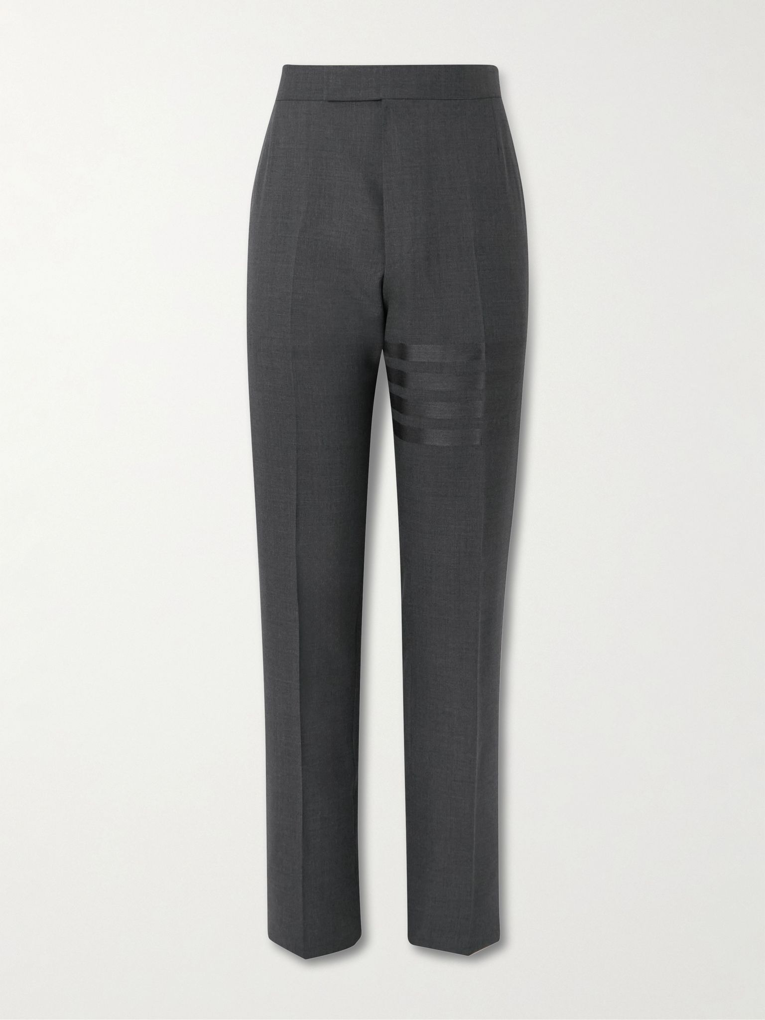 Slim-Fit Straight-Leg Pleated Wool Trousers Dark gray - 1