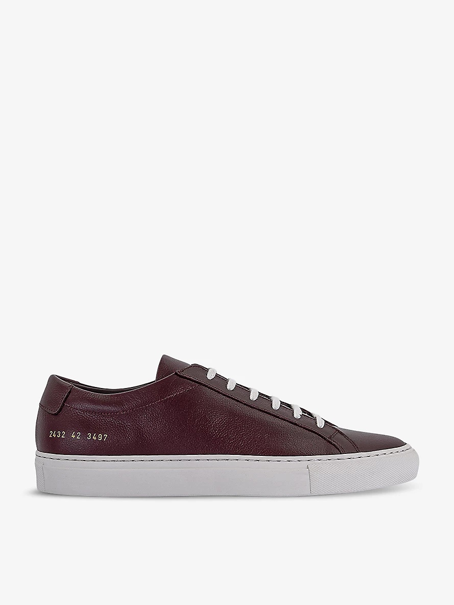 Achilles Contrast Bumpy low-top leather trainers - 1