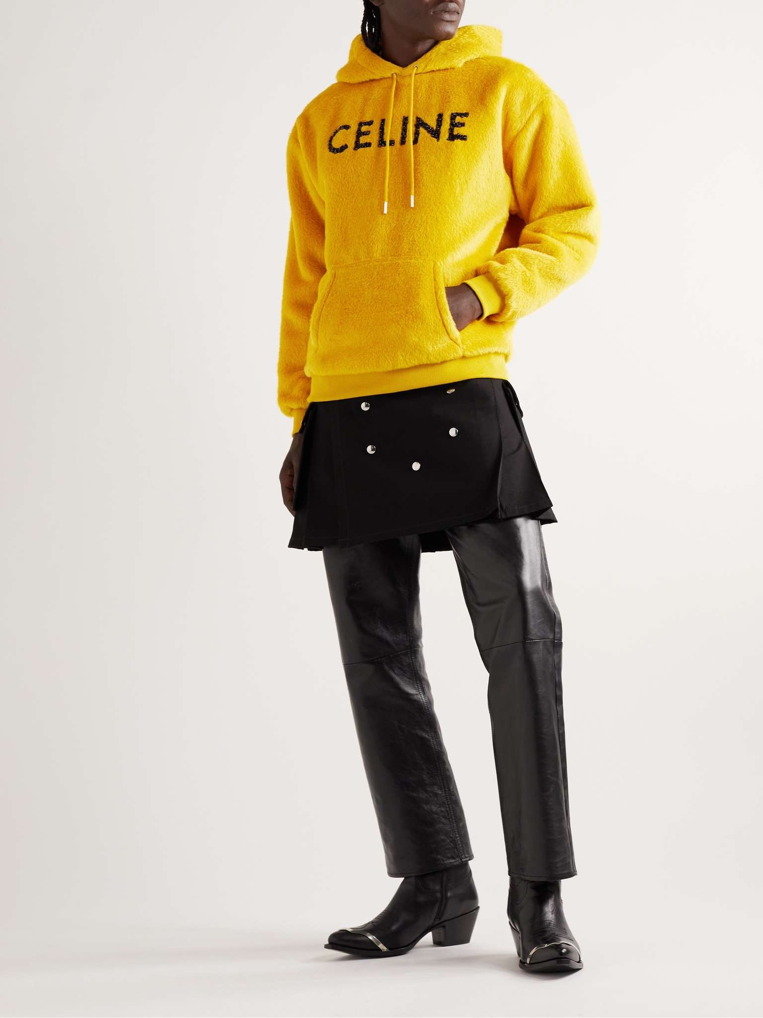 Glittered Logo-Appliquéd Alpaca and Wool-Blend Hoodie - 2