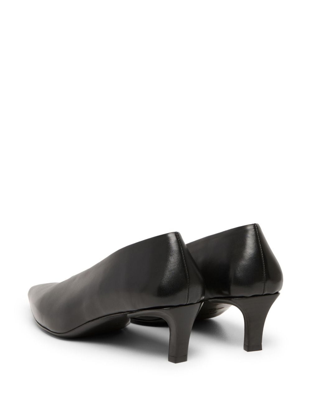 heeled leather pumps - 3