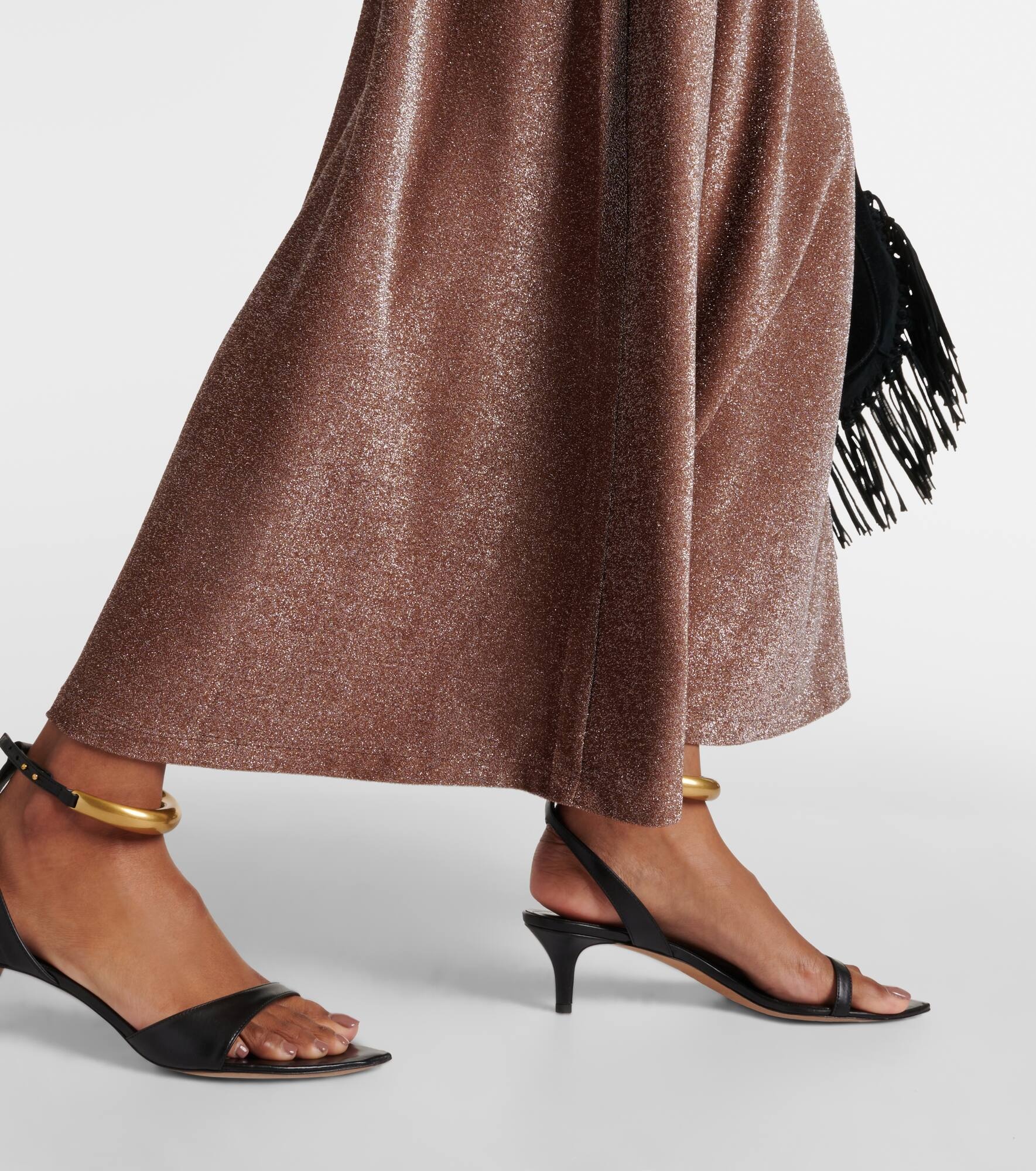Ring-detail embellished maxi skirt - 5
