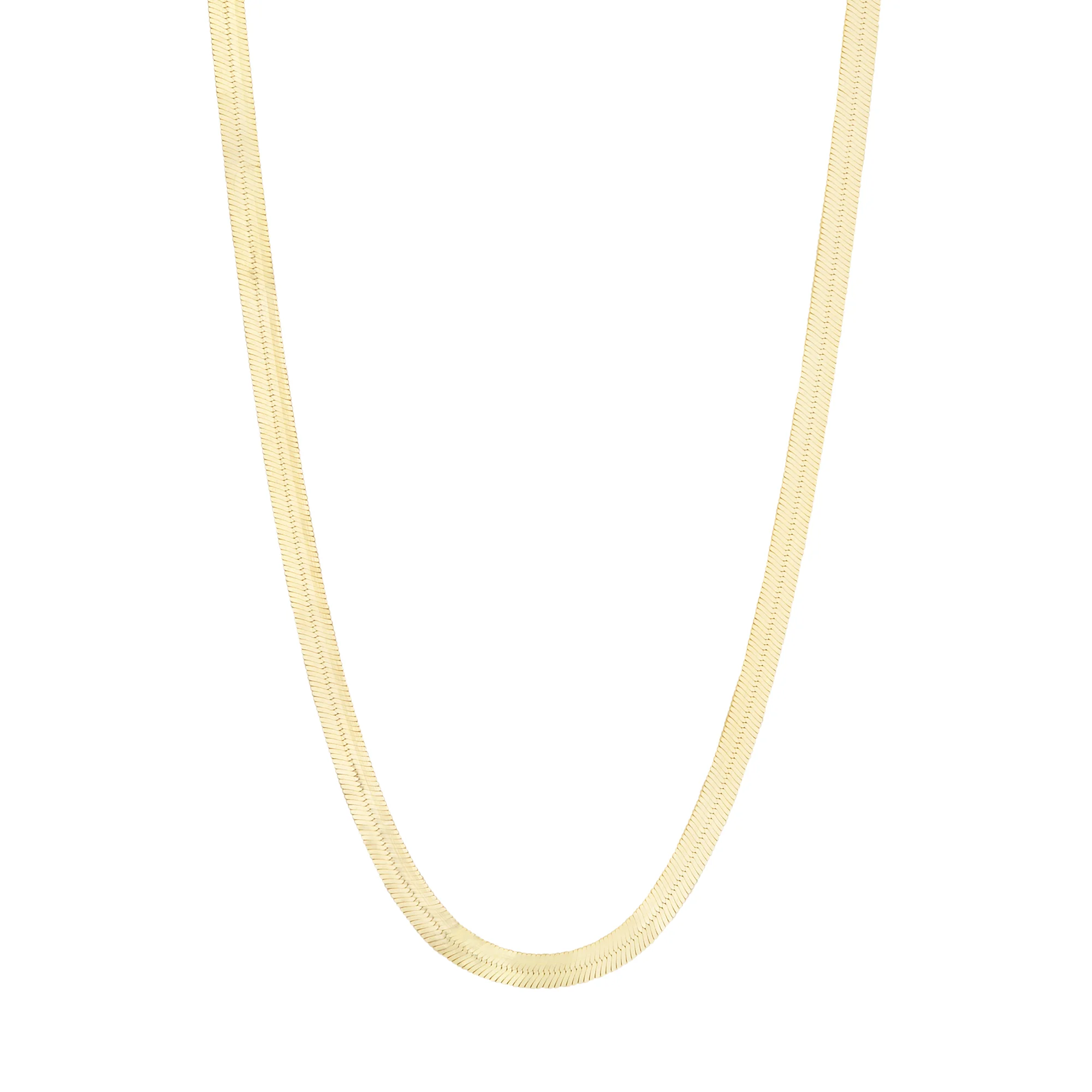 Golden Glow Herringbone Necklace - 1