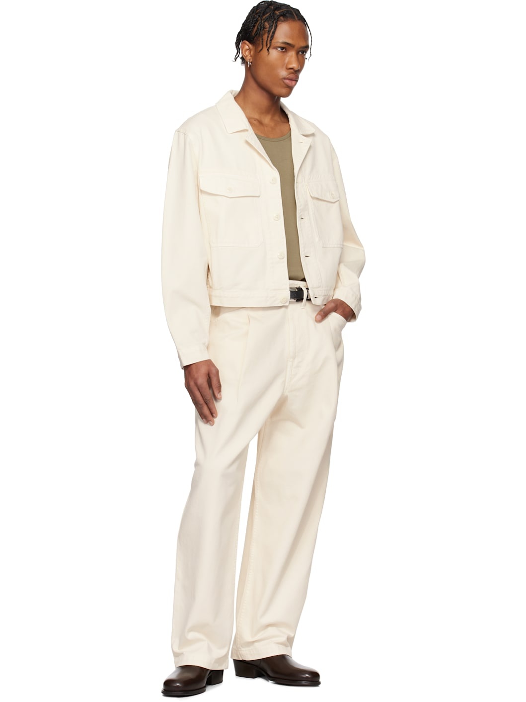 Off-White Pleated Workwear Jeans - 5
