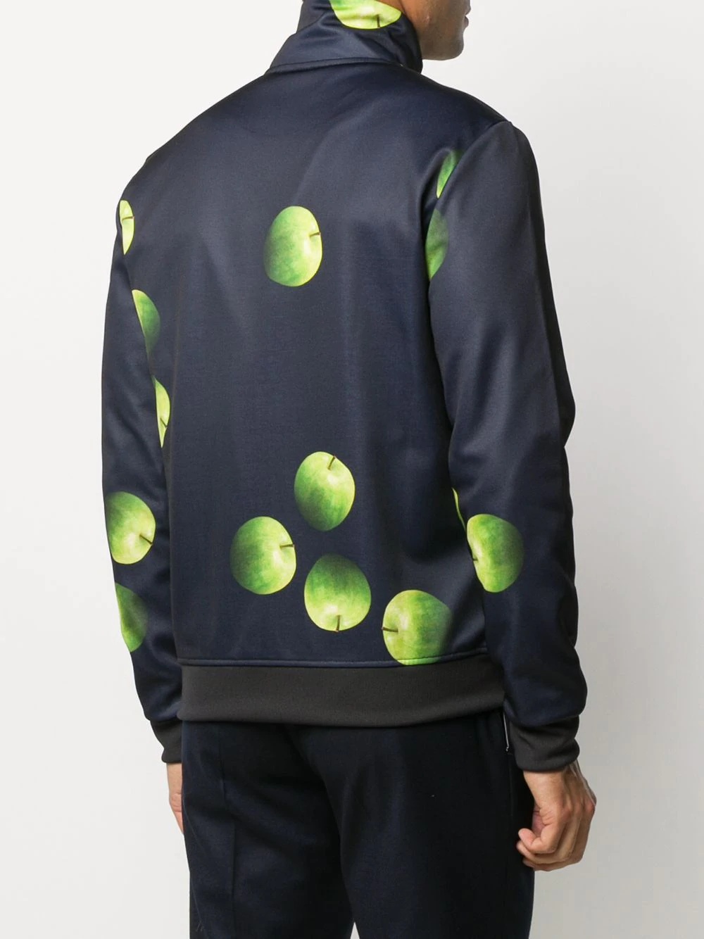 apple-print bomber jacket - 4