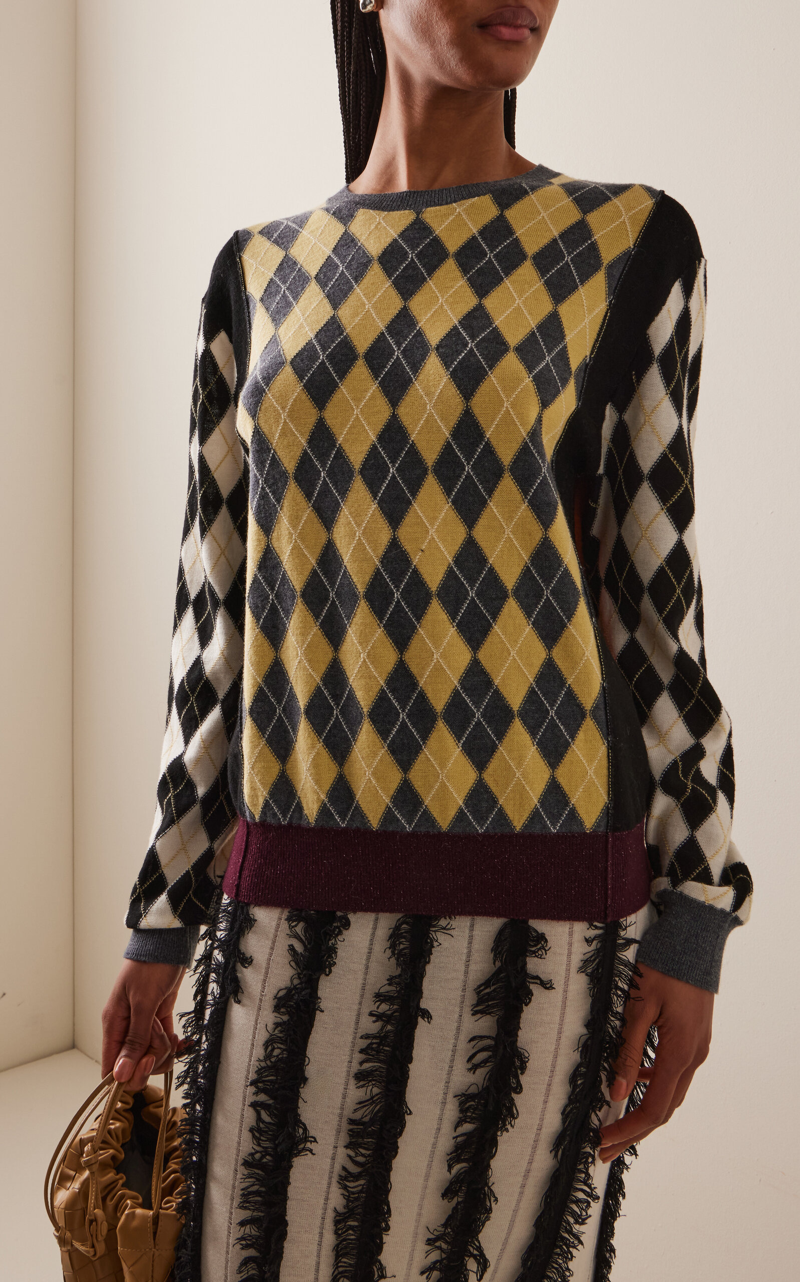 Reed Argyle Merino Wool Sweater print - 2