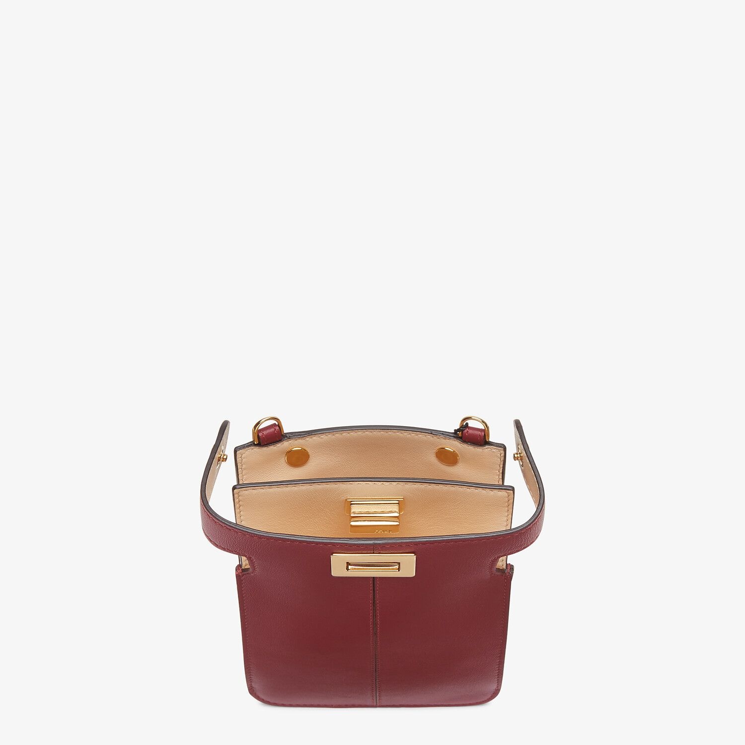 Burgundy leather pouch - 3