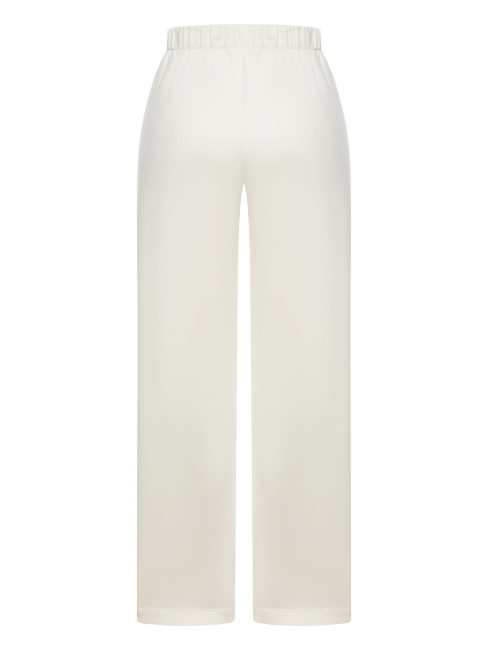 elastic-waistband silk-cotton trousers - 2