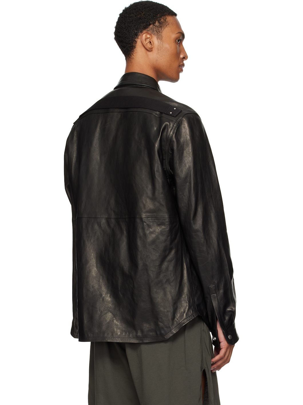 Black Concordians Outershirt Leather Jacket - 3