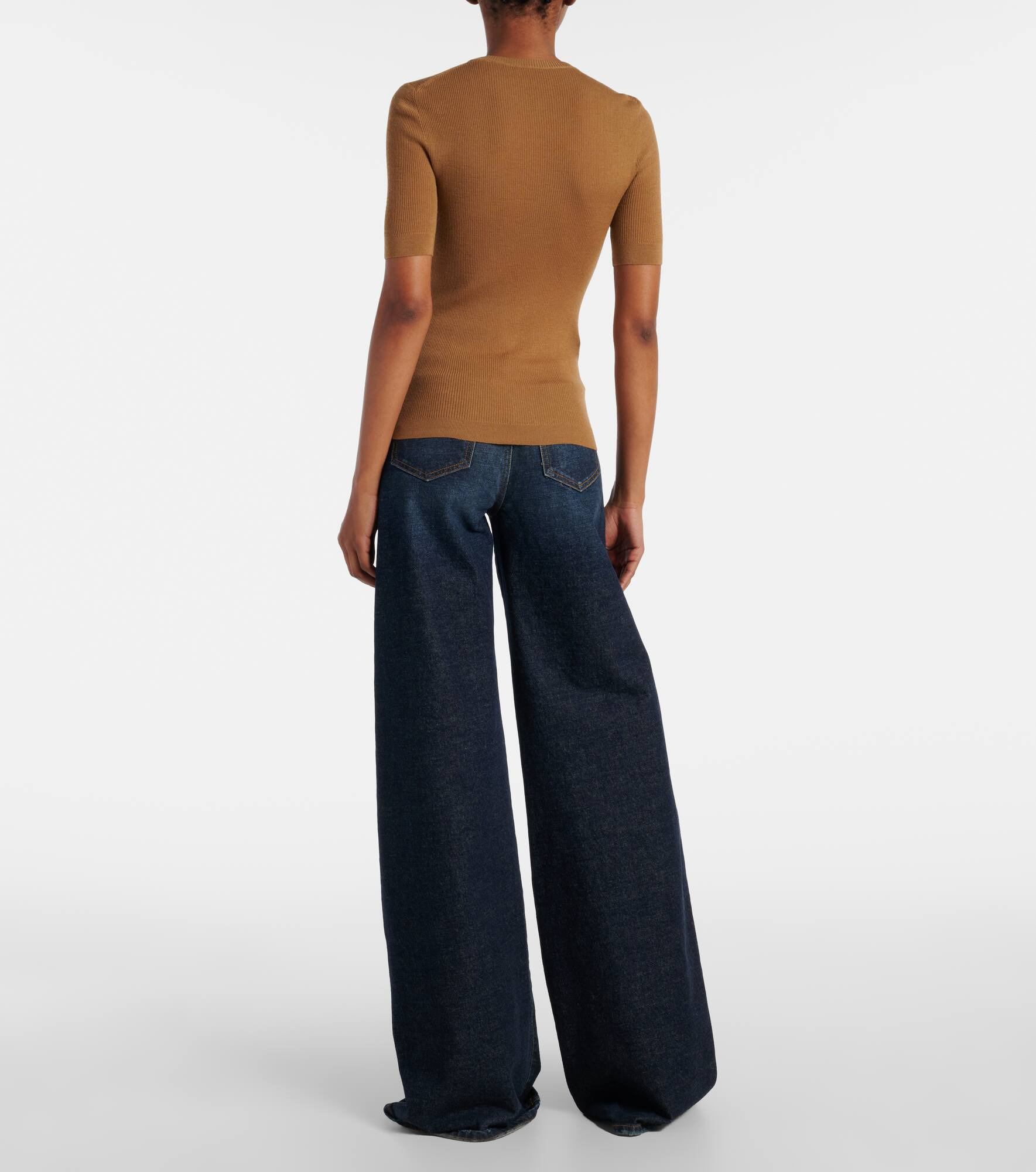 Celina ribbed-knit wool-blend top - 3