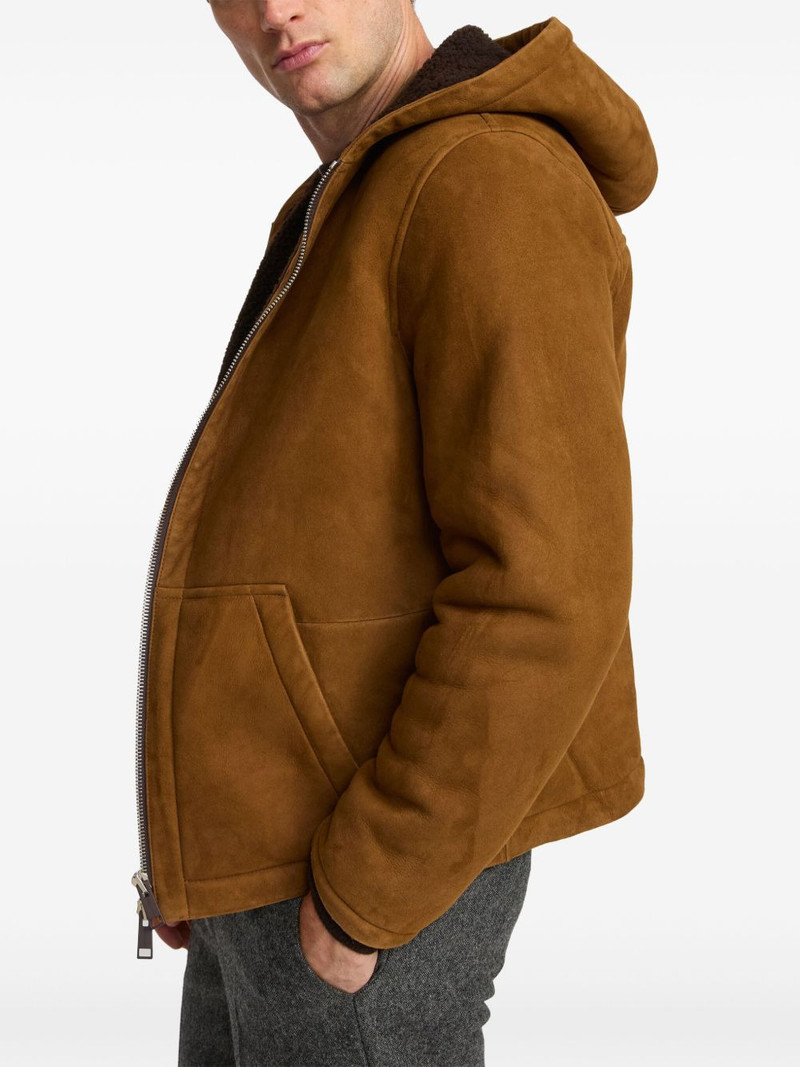 hooded suede shearling jacket 4
