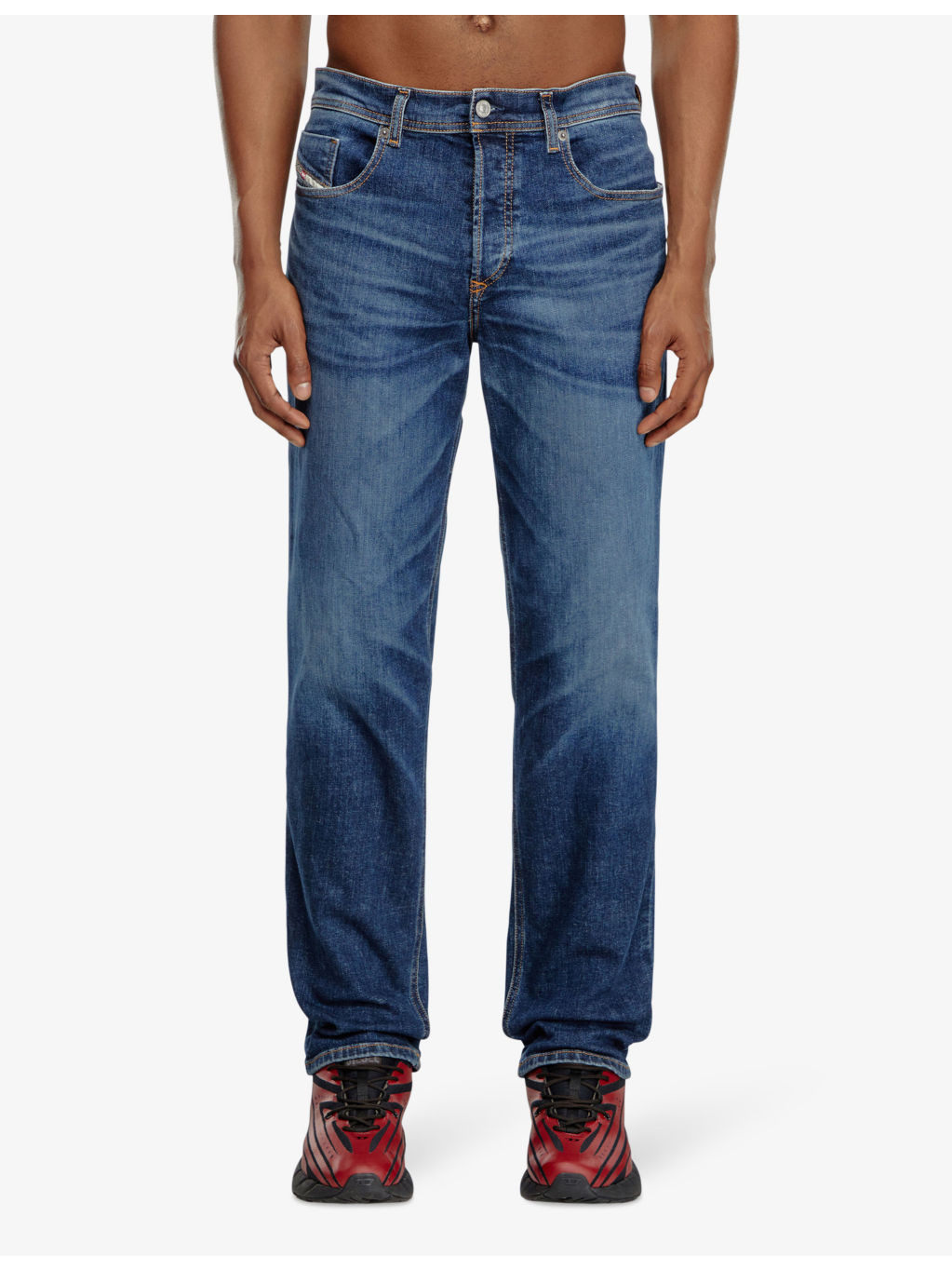 2023 D-Finitive brand-patch regular-fit stretch-denim jeans - 3