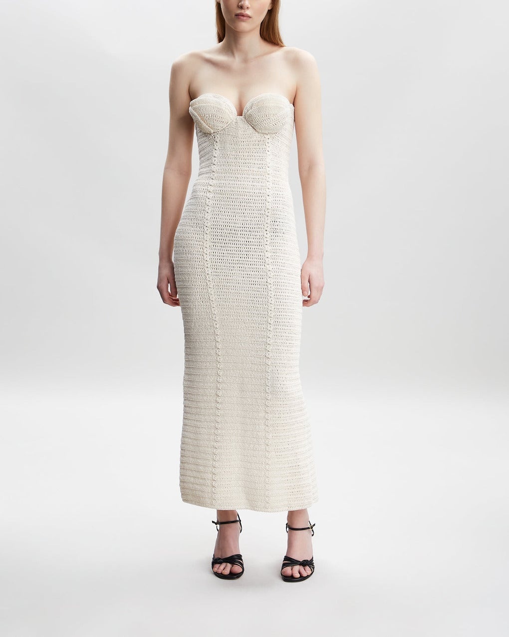 Dress Crochet Bustier Beige - 3