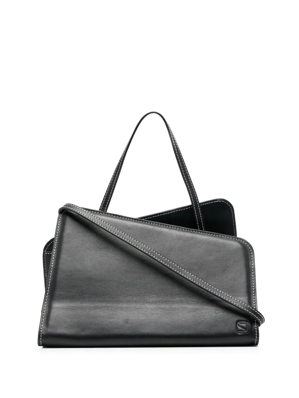 Slant leather shoulder bag - 1