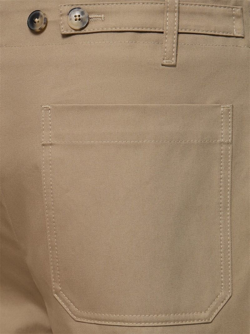 Pleated cotton gabardine pants - 2