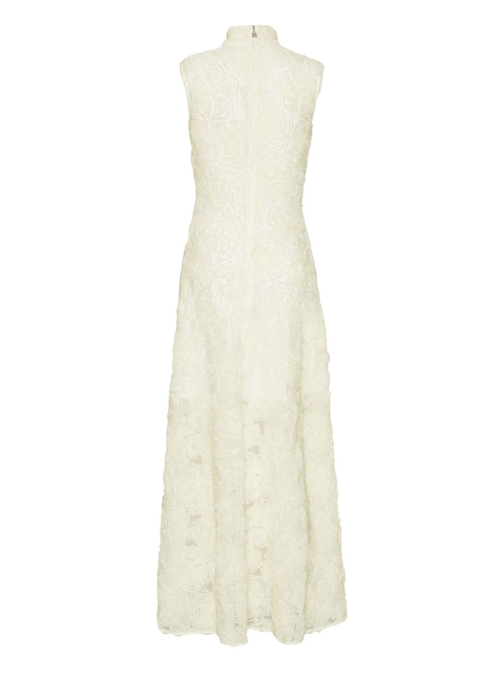 floral-embroidered maxi dress - 5