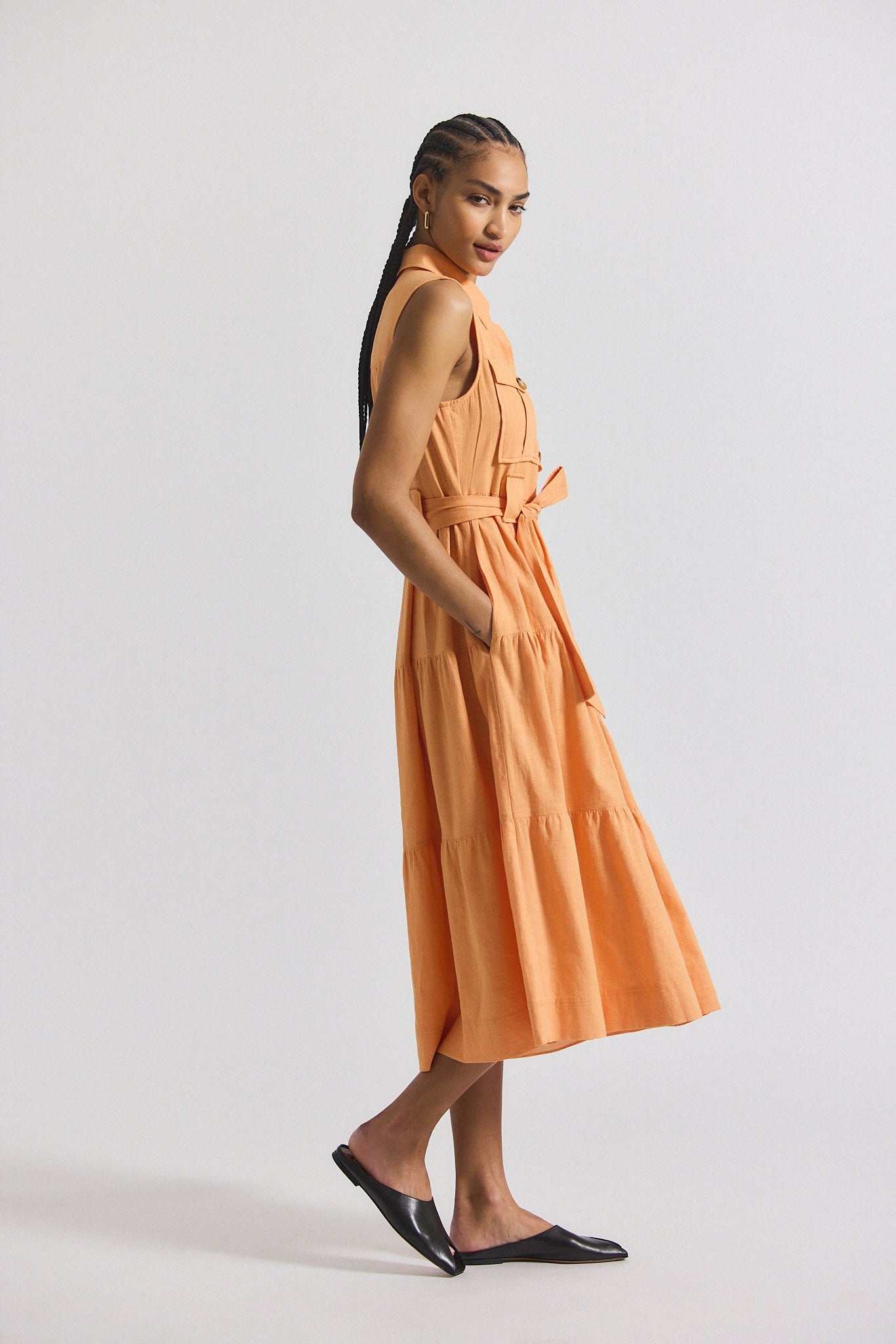 FLORENCE SLEEVELESS SHIRT DRESS - 3