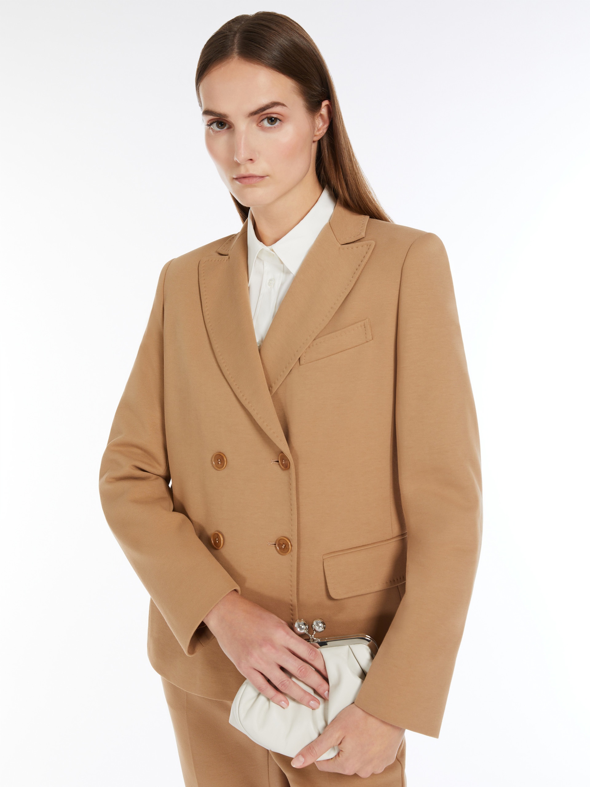 GUELFI Double-breasted jersey blazer - 5