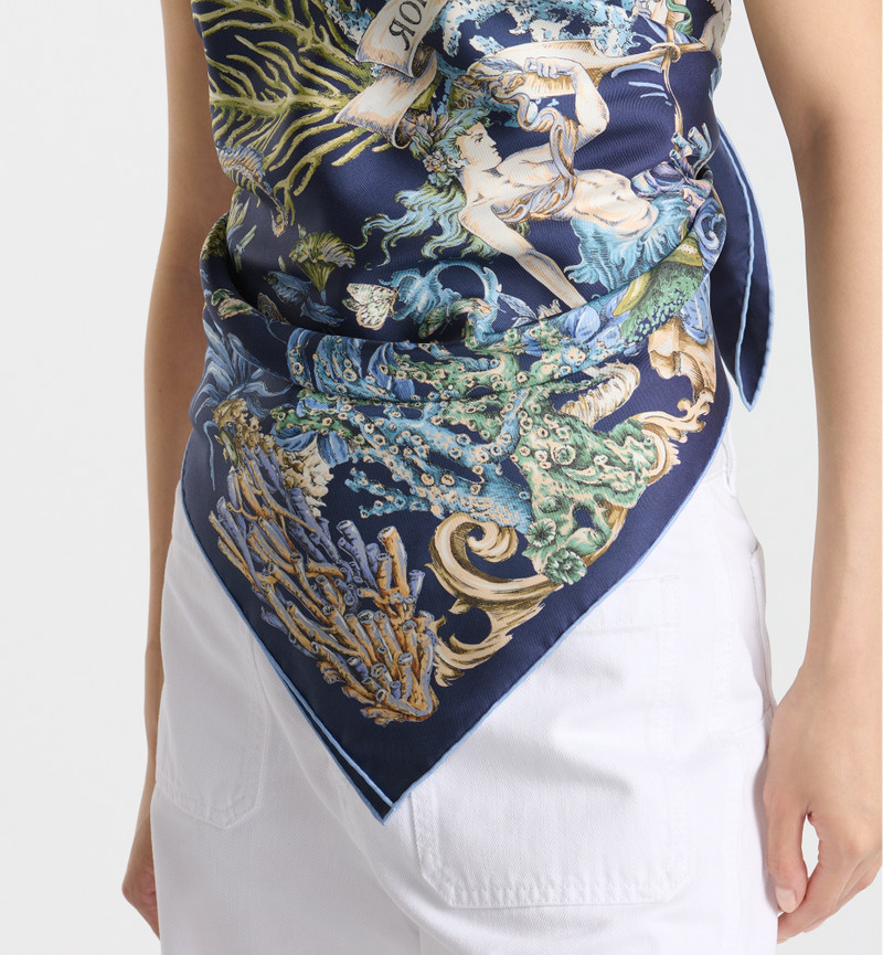Dior Cabinet de la Mer 90 Square Scarf 3