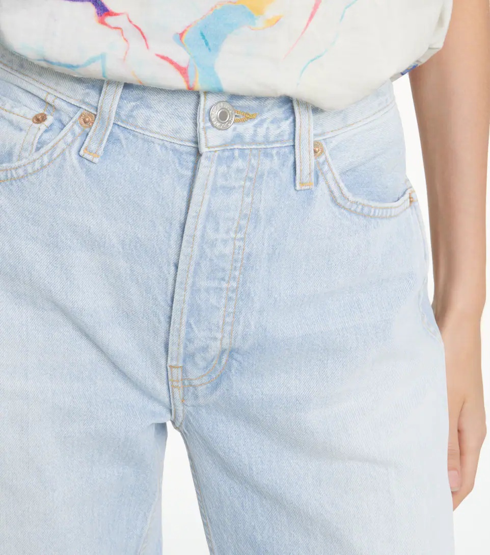 Loose high-rise straight jeans - 4
