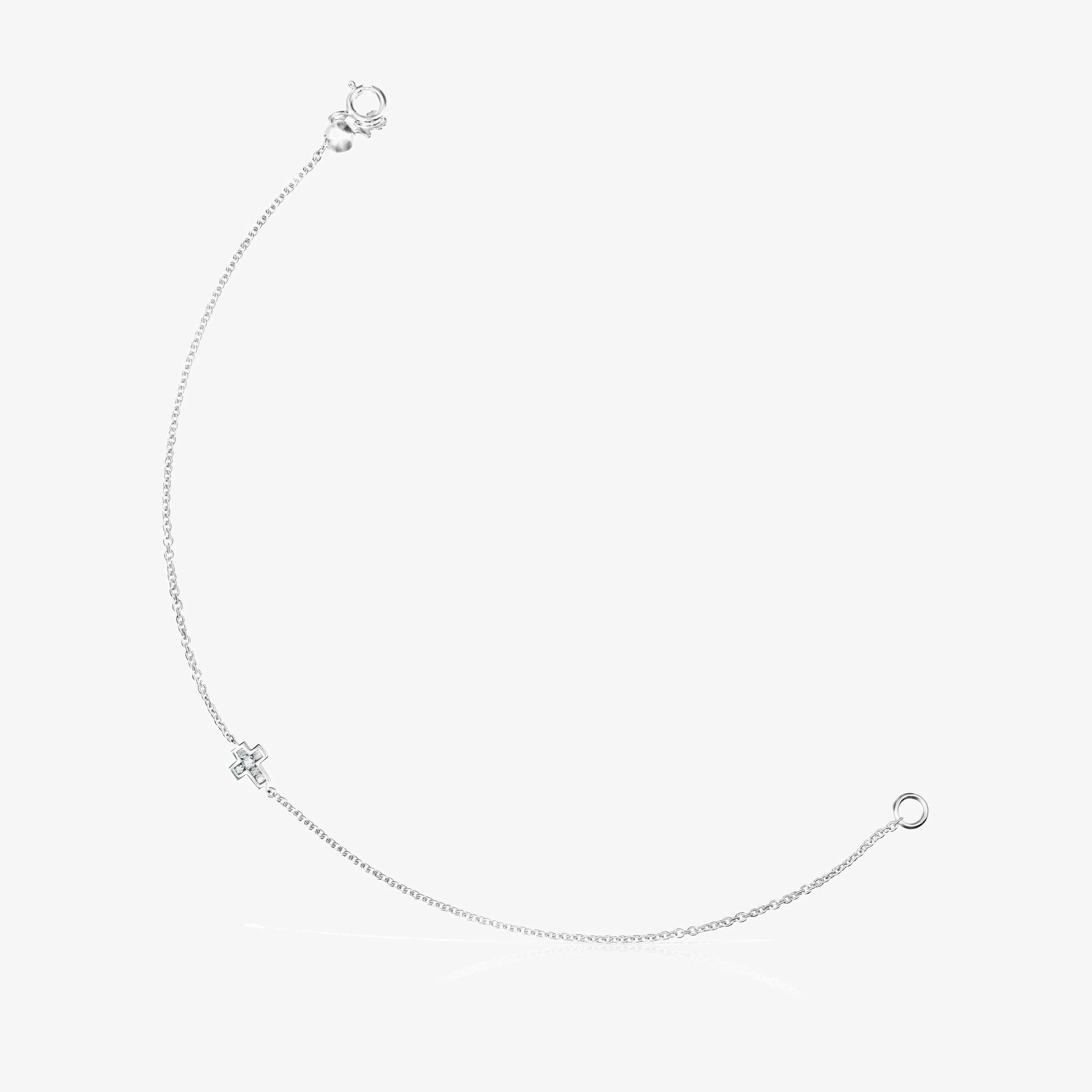 18K white gold and Diamonds Les Classiques cross Bracelet - 1