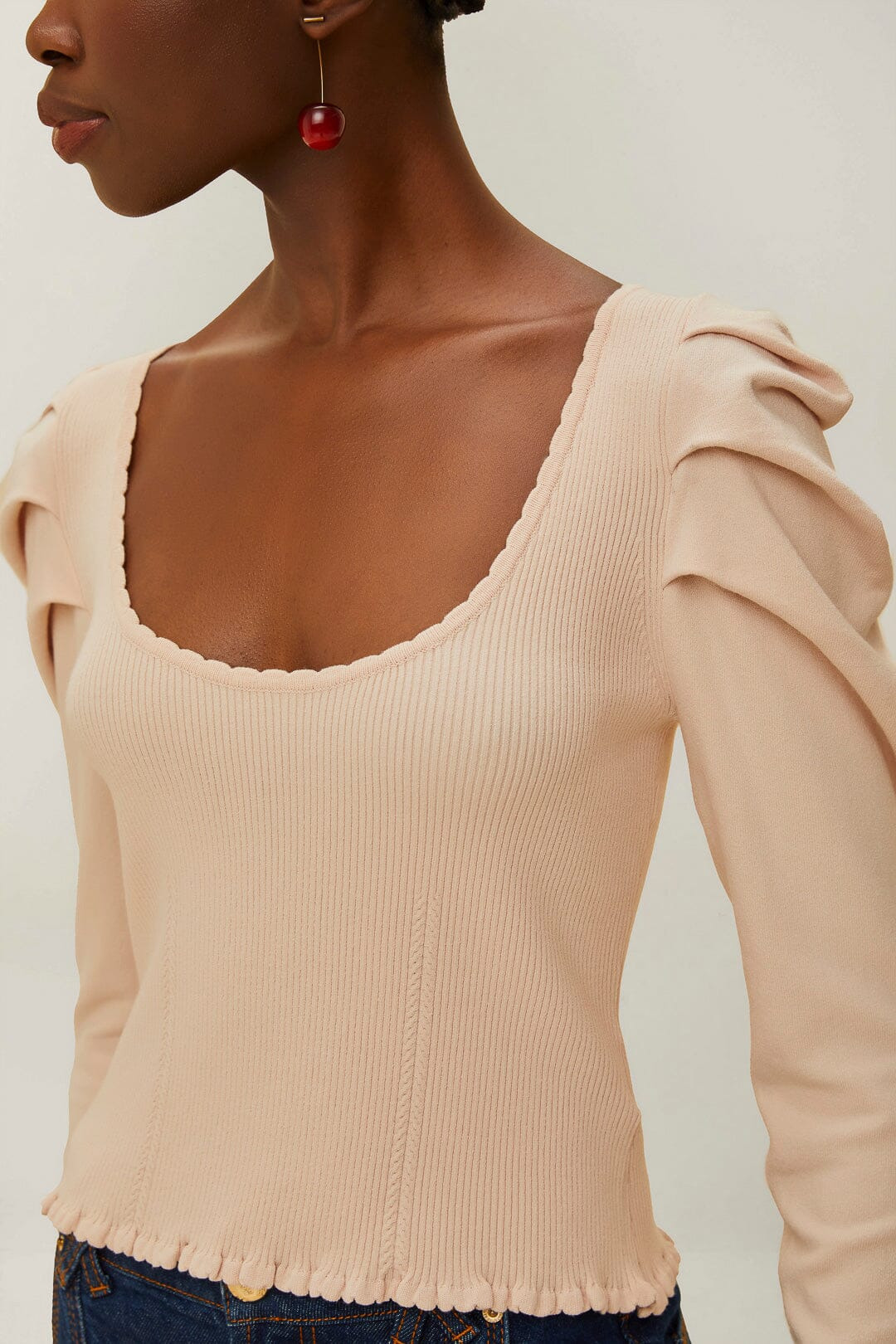 Off-White Knit Corset Top - 2