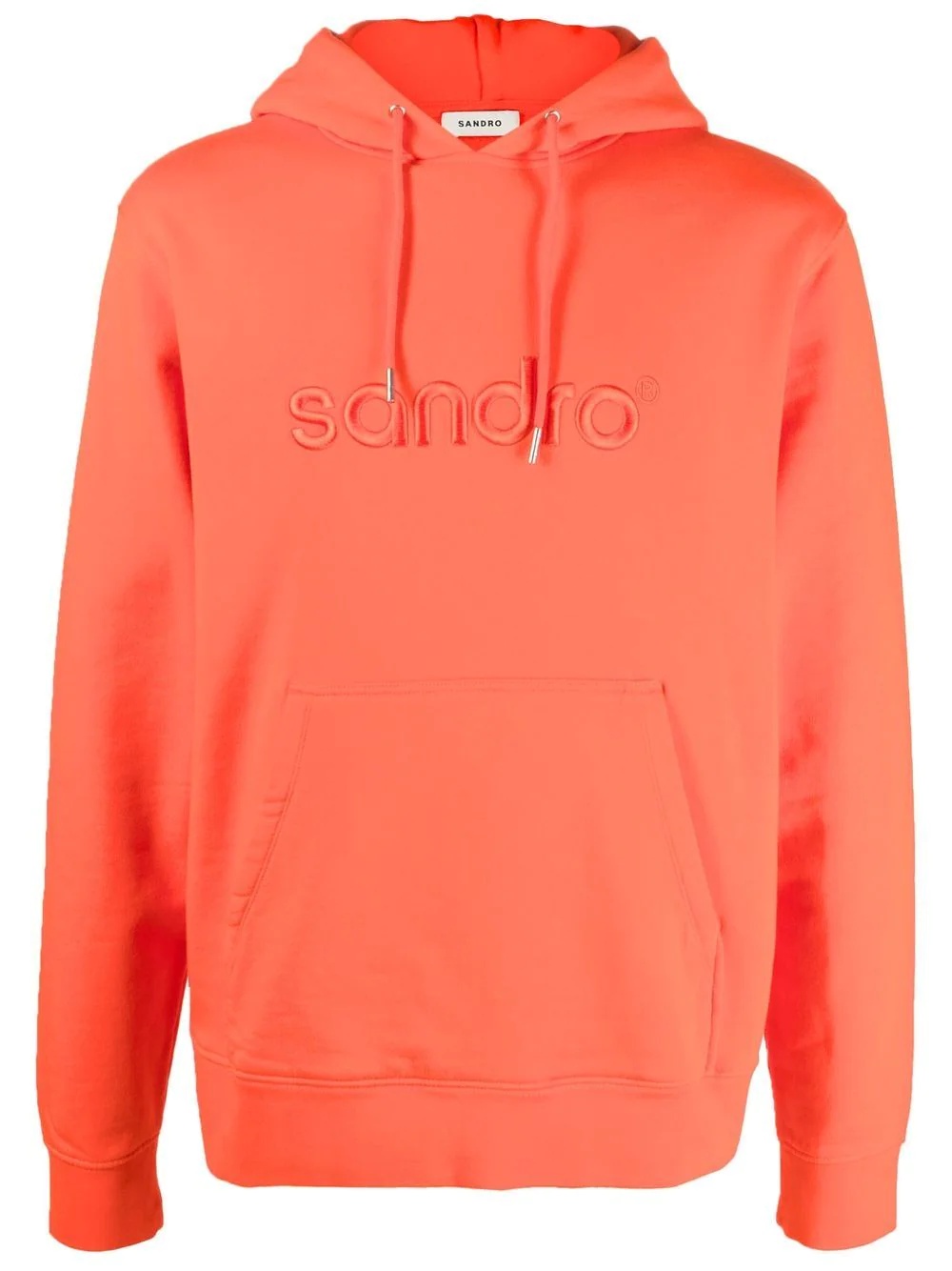 embroidered-logo pullover hoodie - 1