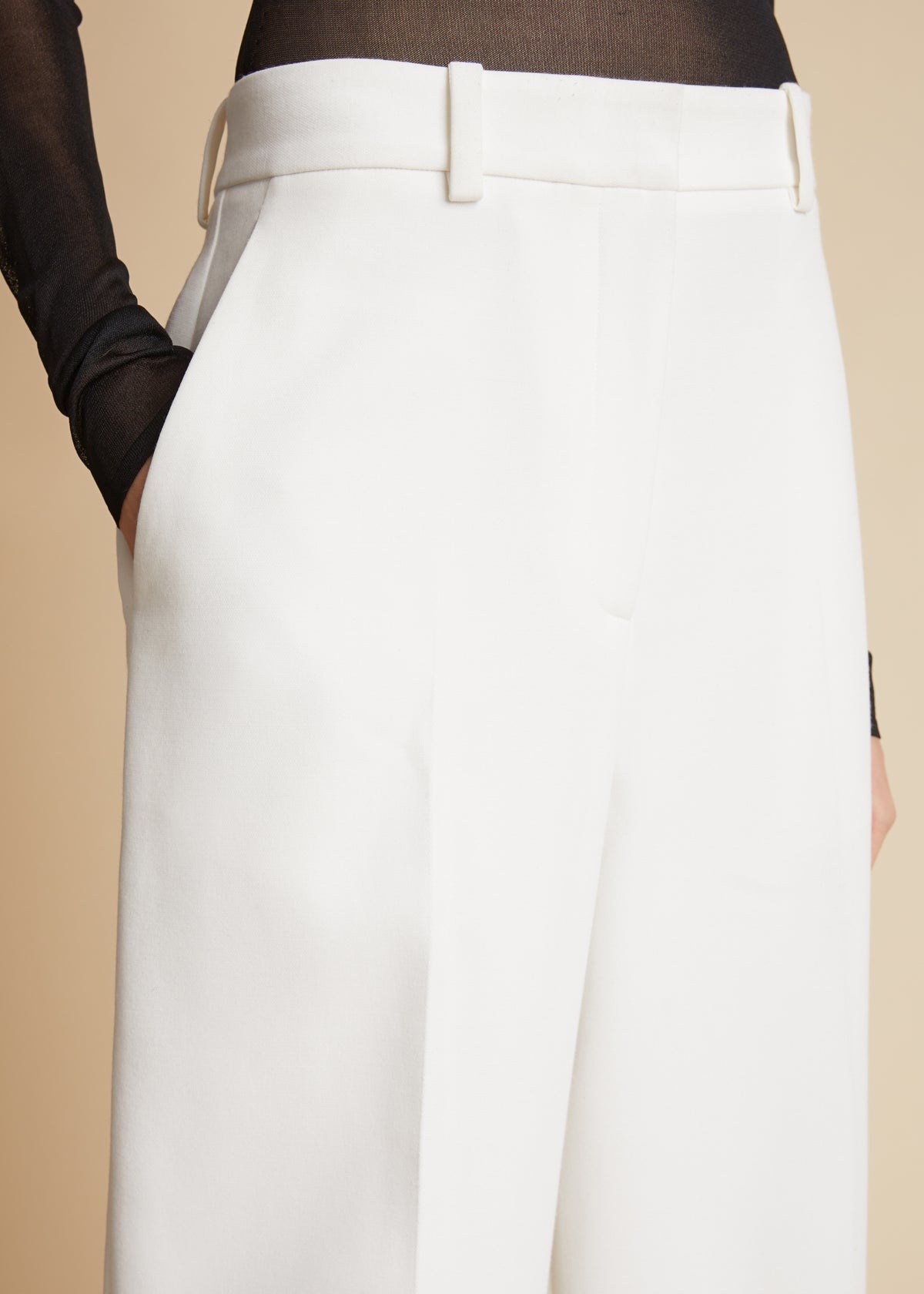 Bacall crepe wide-leg pants - 7