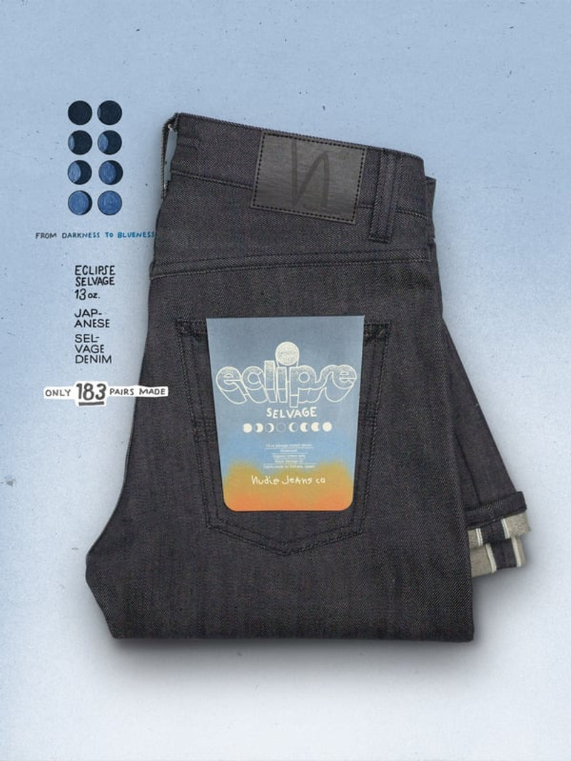 Nudie Jeans Solid Ollie Dry Eclipse Selvage outlook