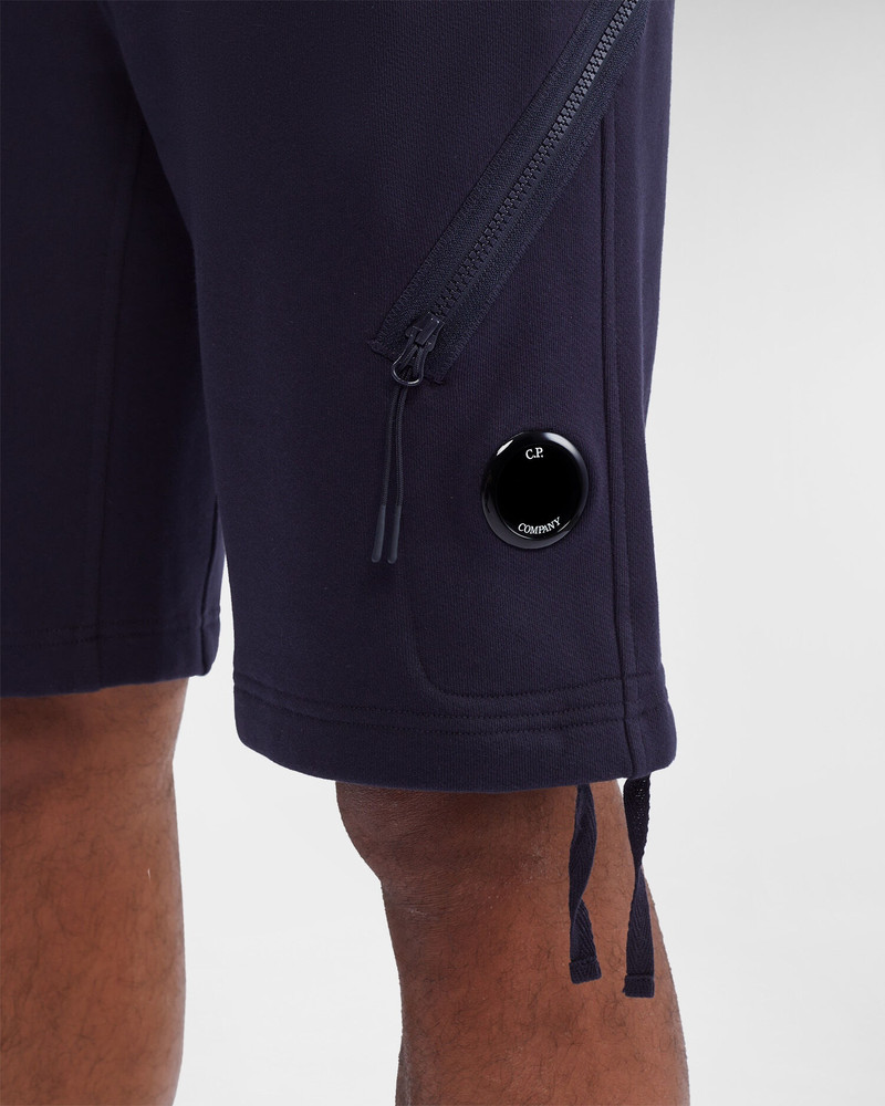 Diagonal Raised Fleece Zipped Pocket Shorts 4
