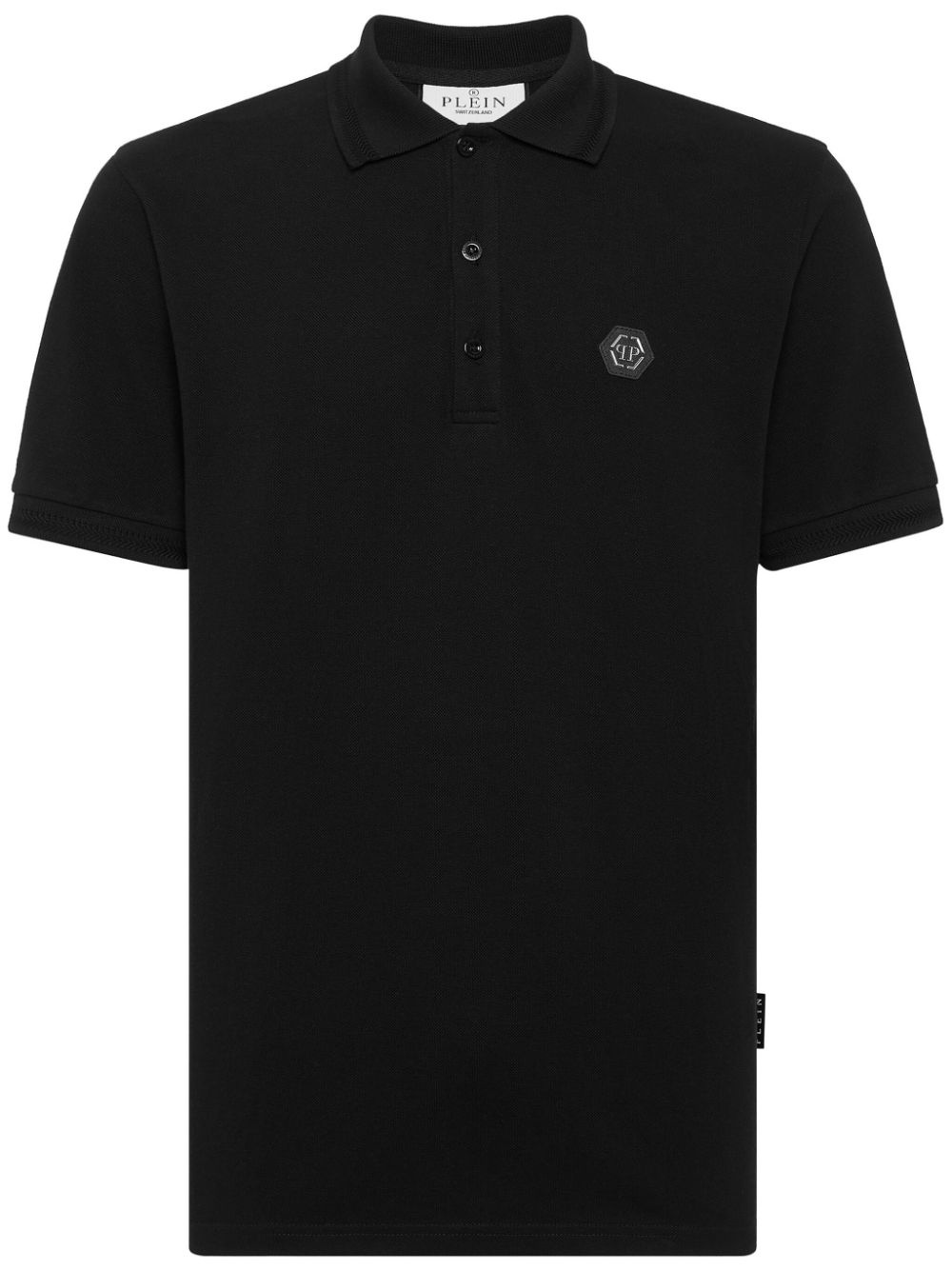 skull-print rhinestone-embellished polo shirt - 1