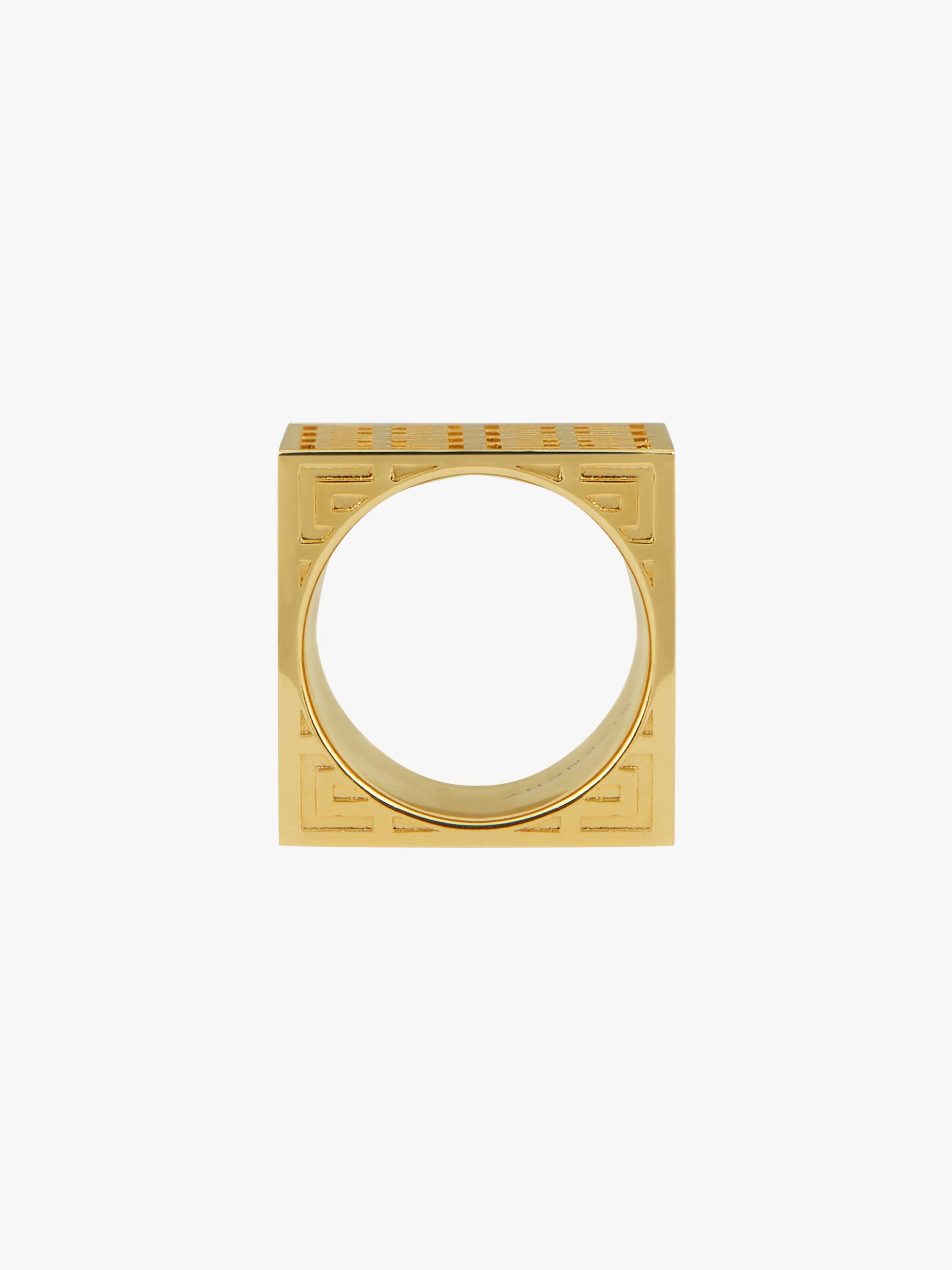 G SQUARE RING WITH CHAIN - 2