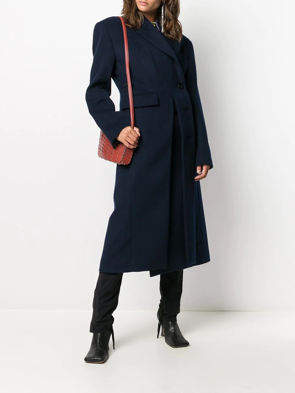 single-breasted tailored coat - 2