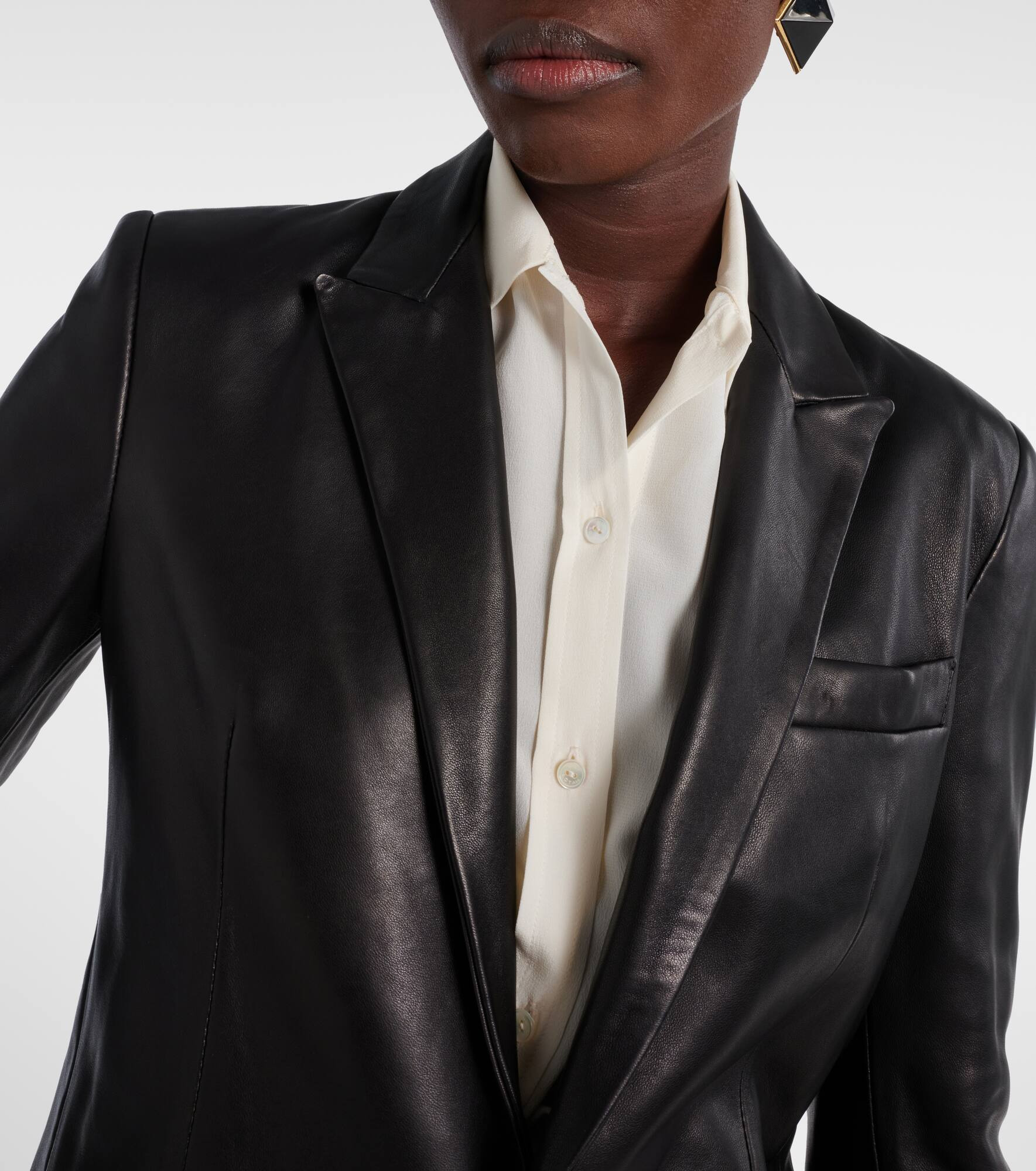 Belmonde leather blazer - 4